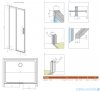 Radaway Idea DWJ Brushed Nickel drzwi wnękowe 150cm lewe szczotkowany nikiel 387019-91-01L